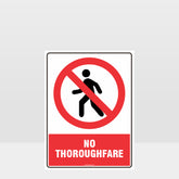 Custom Yard Signs,Prohibition No Thoroughfare Sign
